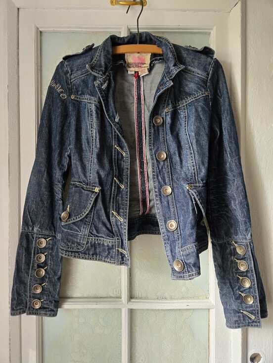 Parasuco Jackets & Blazers - Parasuco Dark Wash Button Detail Denim Jacket XS